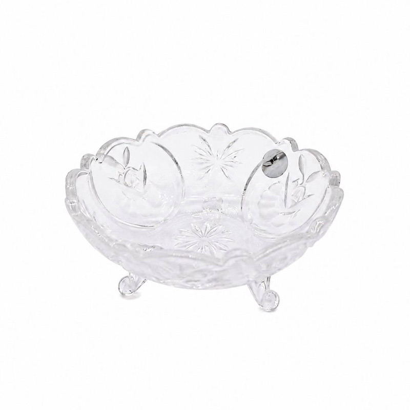 آجیل‌خوری شیشه‌ای قطر 13 سانتی‌متر